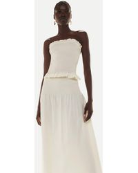 Whistles - Smocked Waist Skirt - Lyst