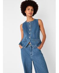 Whistles - Slim Fit Cotton Waistcoat - Lyst