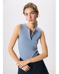 Whistles - Henley Button Front Tank - Lyst