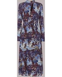 Whistles - Great Lake Keyhole Silk Dress - Lyst