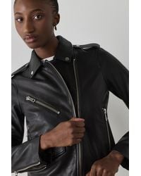 Whistles - Agnes Pocket Leather Jacket - Lyst