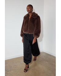 Whistles - Short Faux Fur Coat - Lyst
