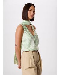 Whistles - Printed Silk Scarf Vest Top - Lyst