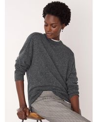 Whistles - Cashmere Fleck Seam Neck Knit - Lyst