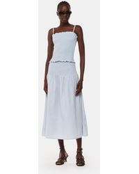 Whistles - Louisa Smocked Midi Skirt - Lyst