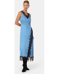Whistles - Iris Lace Detail Wrap Dress - Lyst