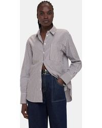 Whistles - Stripe Relaxed Fit Shirt - Lyst