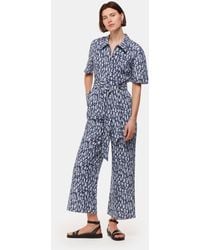 Whistles - Leopard Linen Blend Jumpsuit - Lyst
