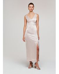 Whistles - Charlotte Satin Maxi Dress - Lyst