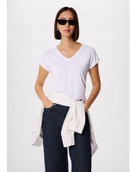Whistles - Willa V Neck Cap Sleeve Tee - Lyst