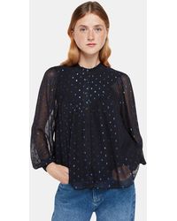 Whistles - Mia Metallic Dobby Top - Lyst