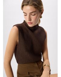 Whistles - Textured Sleeveless Top - Lyst