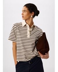 Whistles - Short Sleeve Stripe Polo - Lyst