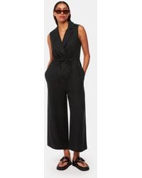 Whistles - Bella Linen Wrap Jumpsuit - Lyst