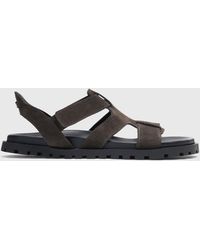 Whistles - Freya Fisherman Suede Sandal - Lyst