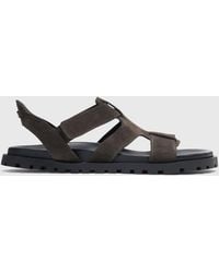 Whistles - Freya Fisherman Suede Sandal - Lyst
