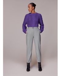 Whistles - Lila Check Trouser - Lyst