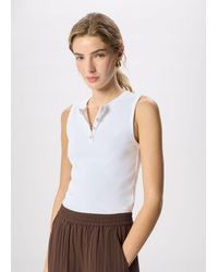 Whistles - Henley Button Front Tank - Lyst