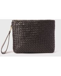 Whistles - Avah Woven Zip Clutch - Lyst