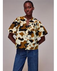 Whistles - Cow Print Izzy Trapeze Top - Lyst