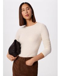 Whistles - Textured Circle Jersey Top - Lyst