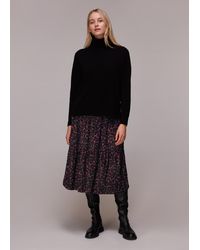 Whistles - Smudge Animal Tiered Skirt - Lyst