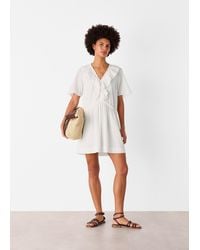 Whistles - Ruffle Trapeze Mini Dress - Lyst