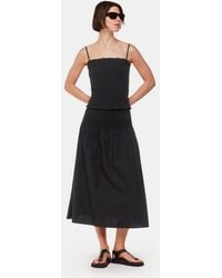 Whistles - Louisa Smocked Midi Skirt - Lyst