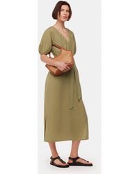 Whistles - Ariella Linen Blend Midi Dress - Lyst