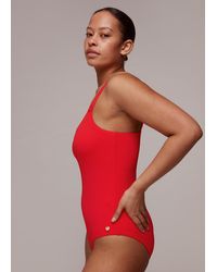 Whistles - Double Strap Textured Swimsuit - Lyst