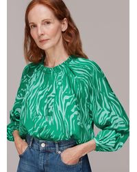 Whistles - Tiger Print Blouse - Lyst