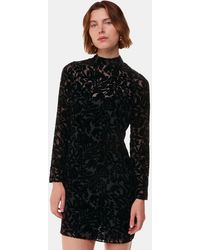 Whistles - Hot Fix Floral Velvet Dress - Lyst