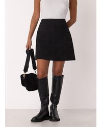 Whistles - Petite Suede A Line Mini Skirt - Lyst