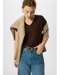 Whistles - Willa V-Neck Cap Sleeve Tee - Lyst