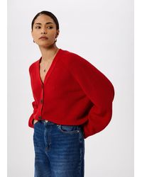 Whistles - V Neck Cotton Cardigan - Lyst