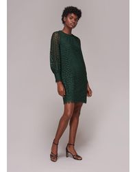 Whistles - Animal Lace Tie Detail Dress - Lyst