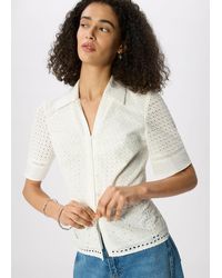 Whistles - Cotton Broderie Shirt - Lyst