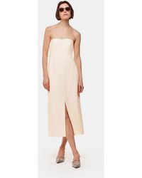 Whistles - Bandeau Linen Blend Dress - Lyst