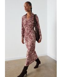 Whistles - Feathered Animal Shirt Dress - Lyst