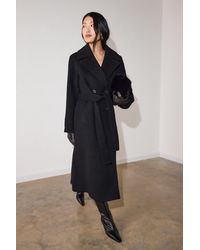 Whistles - Belted Wool Rich Trench Coat - Lyst