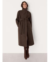 Whistles - Morgan Funnel Neck Coat - Lyst