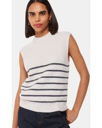 Whistles - Stripe Textured Tank - Lyst