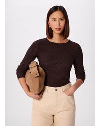 Whistles - Textured Circle Jersey Top - Lyst