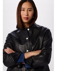 Whistles - Natia Leather Western Jacket - Lyst