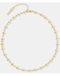 Whistles - Enamel Daisy Chain Necklace - Lyst
