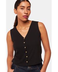 Whistles - Button Front Rib Tank - Lyst