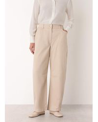 Whistles - Casual Cotton Barrel Trouser - Lyst