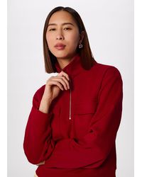 Whistles - Funnel Quarter Zip Sweat - Lyst
