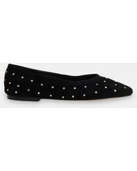 Whistles - Karina Suede Stud Ballet Pump - Lyst