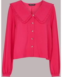 Whistles - Oversized Collar Top - Lyst